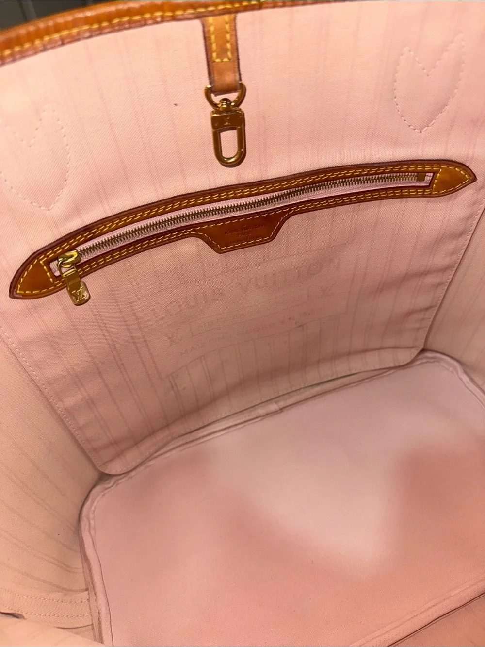 Louis Vuitton Neverfull MM Damier Azur + Rose Ballerine